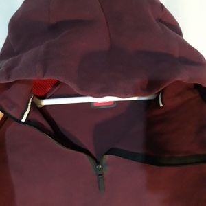 Vintage Womens Nike Ribbed Hoodie w/ Side Zipper